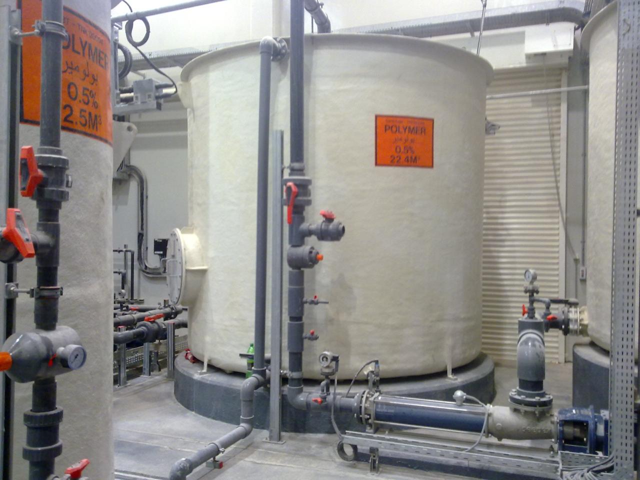 GRP FRP chemical and oil storage tank