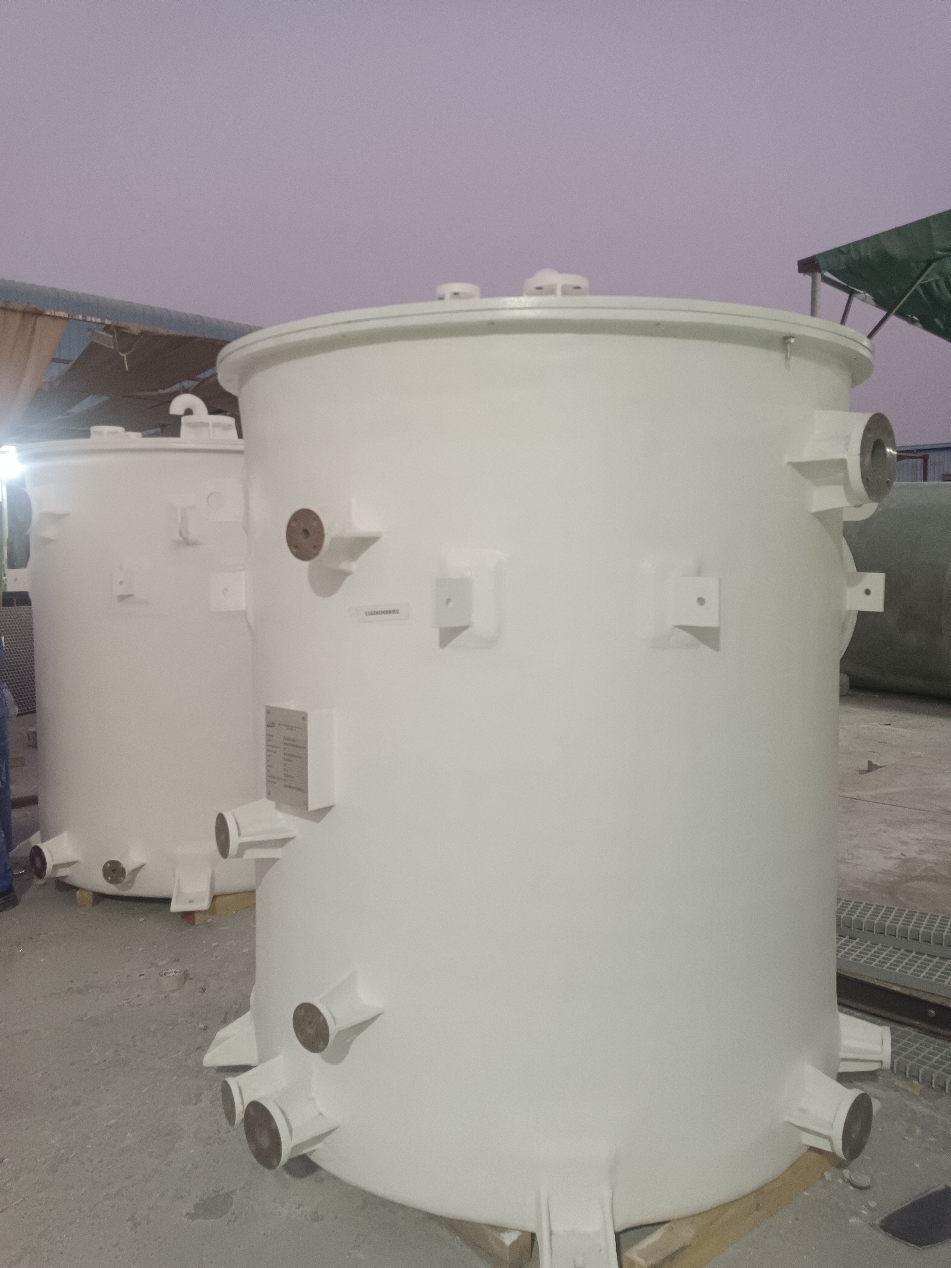 GRP vessel and scrubber for industrial processes