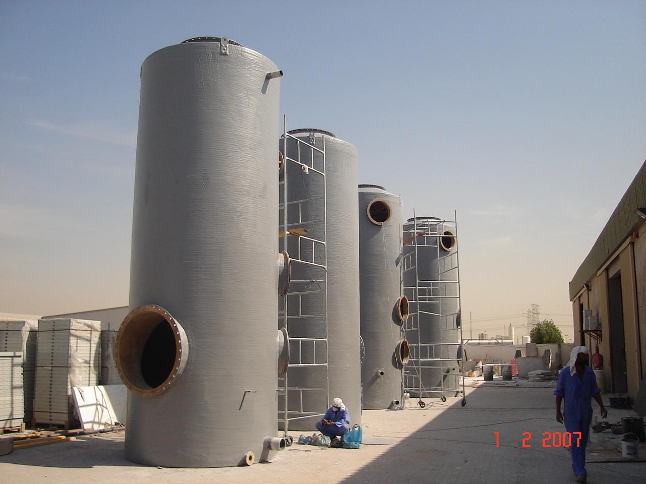 FRP Chemical Tanks for industrial equipment